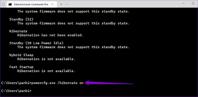 add hibernate to windows 10