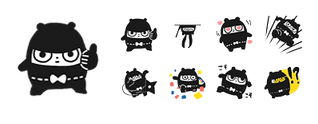 Ninja Bear Facebook Stickers