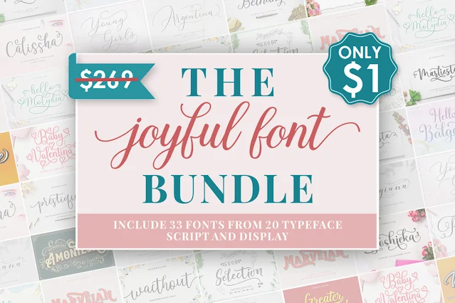 Joyful Font Bundles for just $7