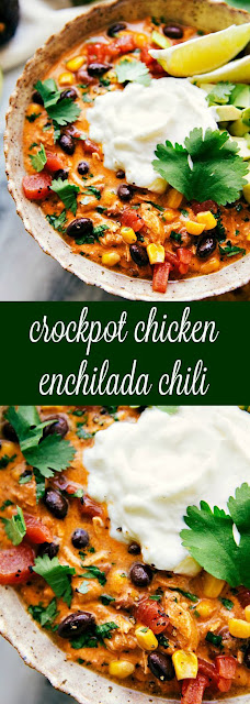 Easy Crockpot Creamy Chicken Enchilada Chili