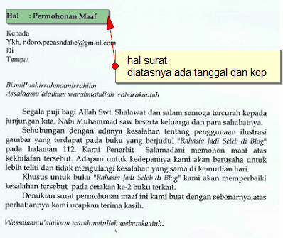 Contoh surat permohonan maaf  Koleksi Dokumentasi