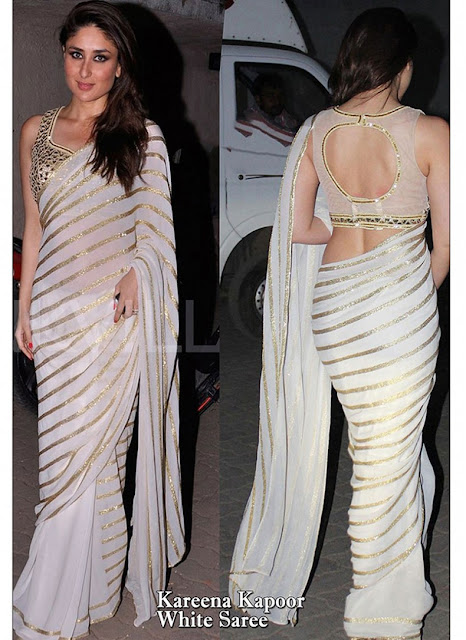 Kareena Kapoor in Designer White Saree