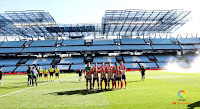 CLUB ATLÉTICO DE MADRID - Madrid, España - Temporada 2017-18 - Oblak, Gabi, Lucas, Savic, Thomas y Godín; Ángel Correa, Griezmann, Juanfran, Gameiro y Saúl. REAL CLUB CELTA DE VIGO 0 CLUB ATLÉTICO DE MADRID 1 (Kevin Gameiro). 22/10/2017. Campeonato de Liga de 1ª División, jornada 9. Vigo, Pontevedra, estadio de Balaídos