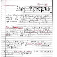 Flame Photometry, Nepheloturbidometry :- Hand written notes