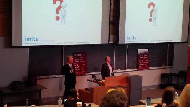 Oliver Gruter-Andrew and Richard Staynings conduct a Q&A at the BC Aware Privacy and Security Conference