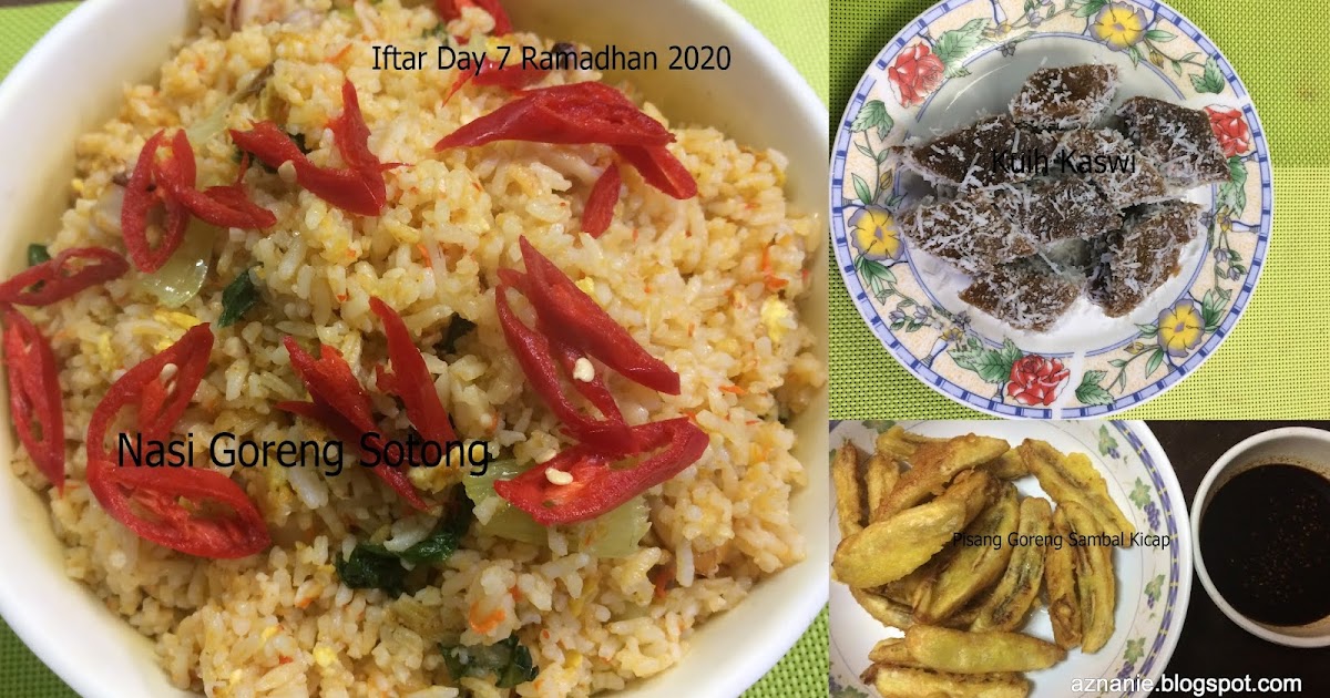 Tentang Aku: Menu Iftar : Nasi Goreng Sotong, Pisang 