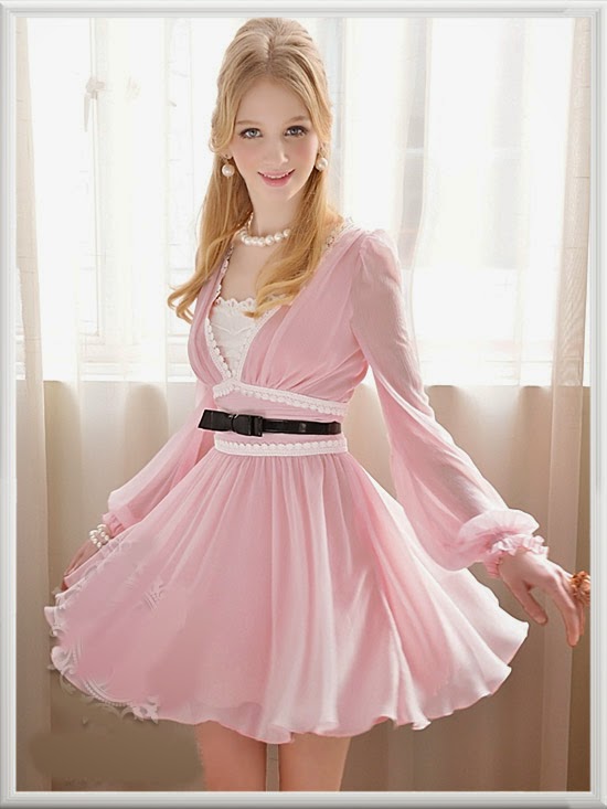 http://www.koees.com/koees-3819-Temperament-ladies-pink-dress.html