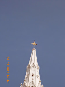 Pure "GOLD CROSS" on Steeple of "Our Lady of Ransom Church".