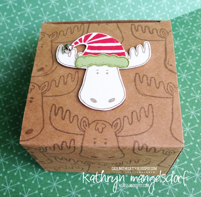 Stampin' Up! Jolly Friends & Jolly Hat Christmas Gift Box created by Kathryn Mangelsdorf