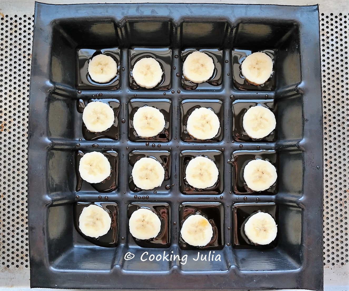 Moelleux à la banane et pépites chocolat (moule tablette) - Dans la cuisine  d'Audinette, Recipe
