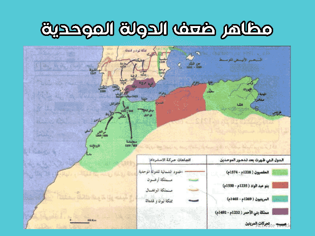 مظاهر ضعف الدولة الموحدية