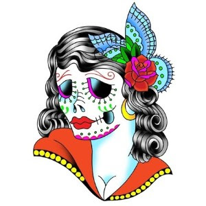 sugar skull, tattoo, tattoos