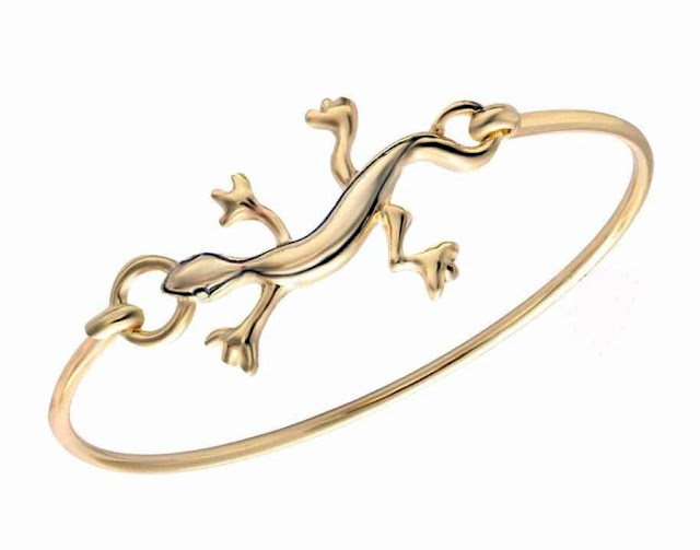 14K Gold Gecko Bracelet