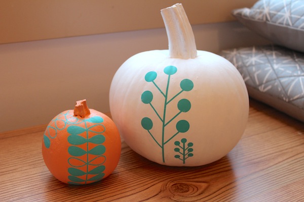 modern pumpkins autumn project party with rub on decals ala lotta jansdotter