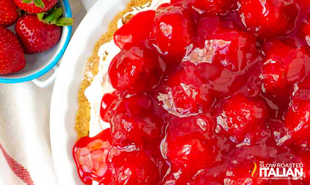  is the perfect seasonal dessert to kickoff summer No-Bake Strawberry Cheesecake