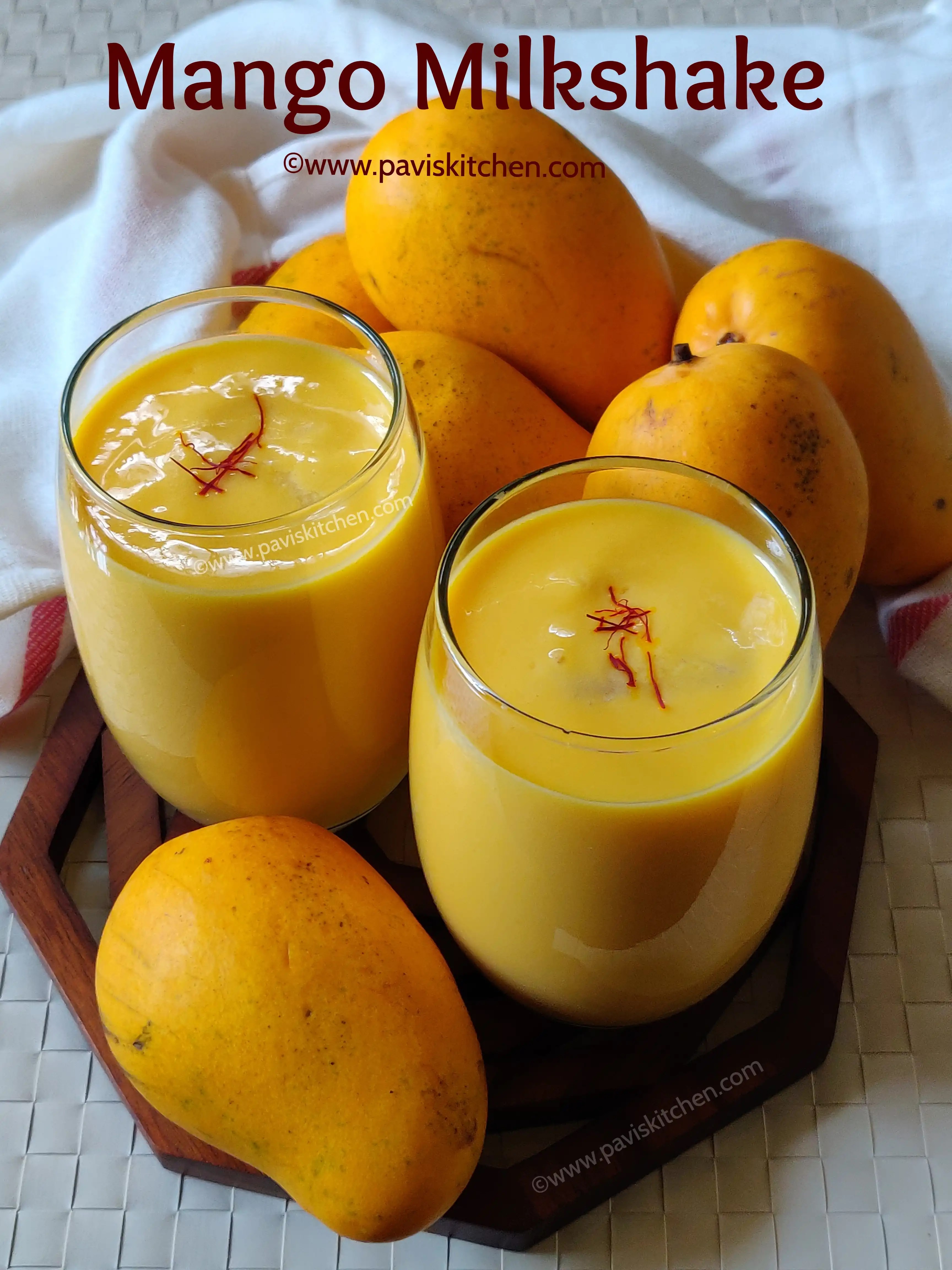 Mango milkshake recipe | Indian fresh mango shake | Mango smoothie with milk