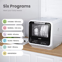 6 Programs on the COMFEE' Portable Mini Dishwasher Minilite-Hygiene, image