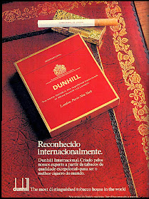 propaganda cigarros Dunhill - 1974; anos 70; década de 70; história anos 70; oswaldo hernandez;