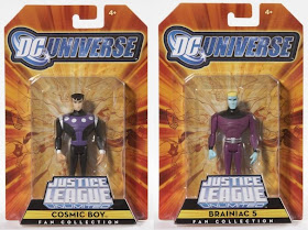 MattyCollector.com Exclusive JLU Legion of Super Heroes 4 Pack - Cosmic Boy and Brainiac 5 Action Figures