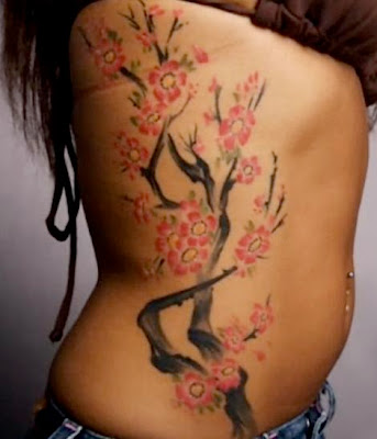 cherry flower tattoo. Girls Love With Tattoos