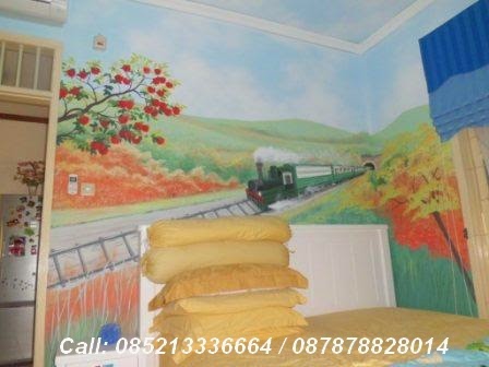 Kreasi Lukis dinding kamar Anak anak Lukisan tembok 