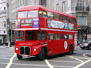 Red bus. The London bus service is still popular way of transport within . (redbus)