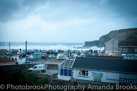 Storm watching activity in Portreath Cornwall