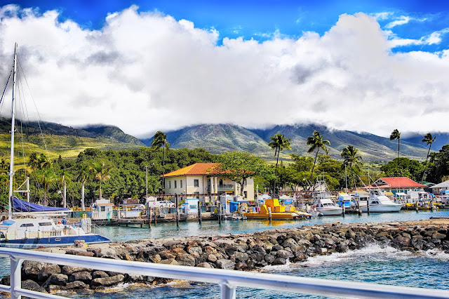 view from the Expeditions Ferry of Maui