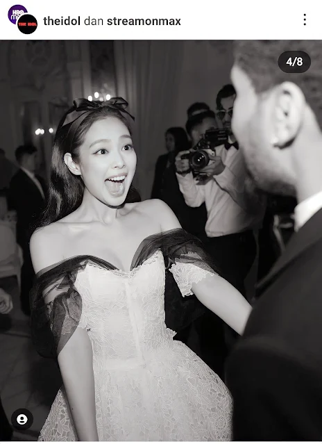 Jennie used the moment to meet the cast of The Idol (2023) and other invited guests.