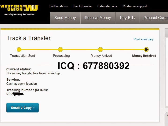 Hacked Western Union, Bank, Paypal, Skrill Money Transfers