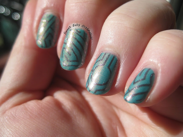 stamping nail art with Tonic Deep Sea-Crets