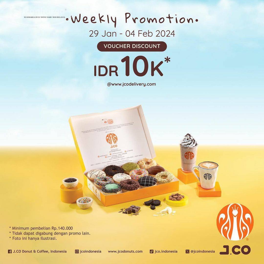 Promo JCO DISKON 10K Khusus untuk Pemesanan Via Aplikasi / Website
