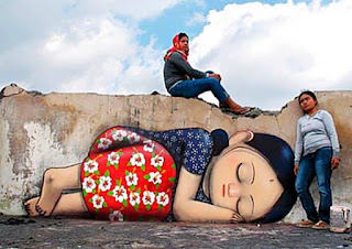 Little Girl Sleeping Graffiti From India