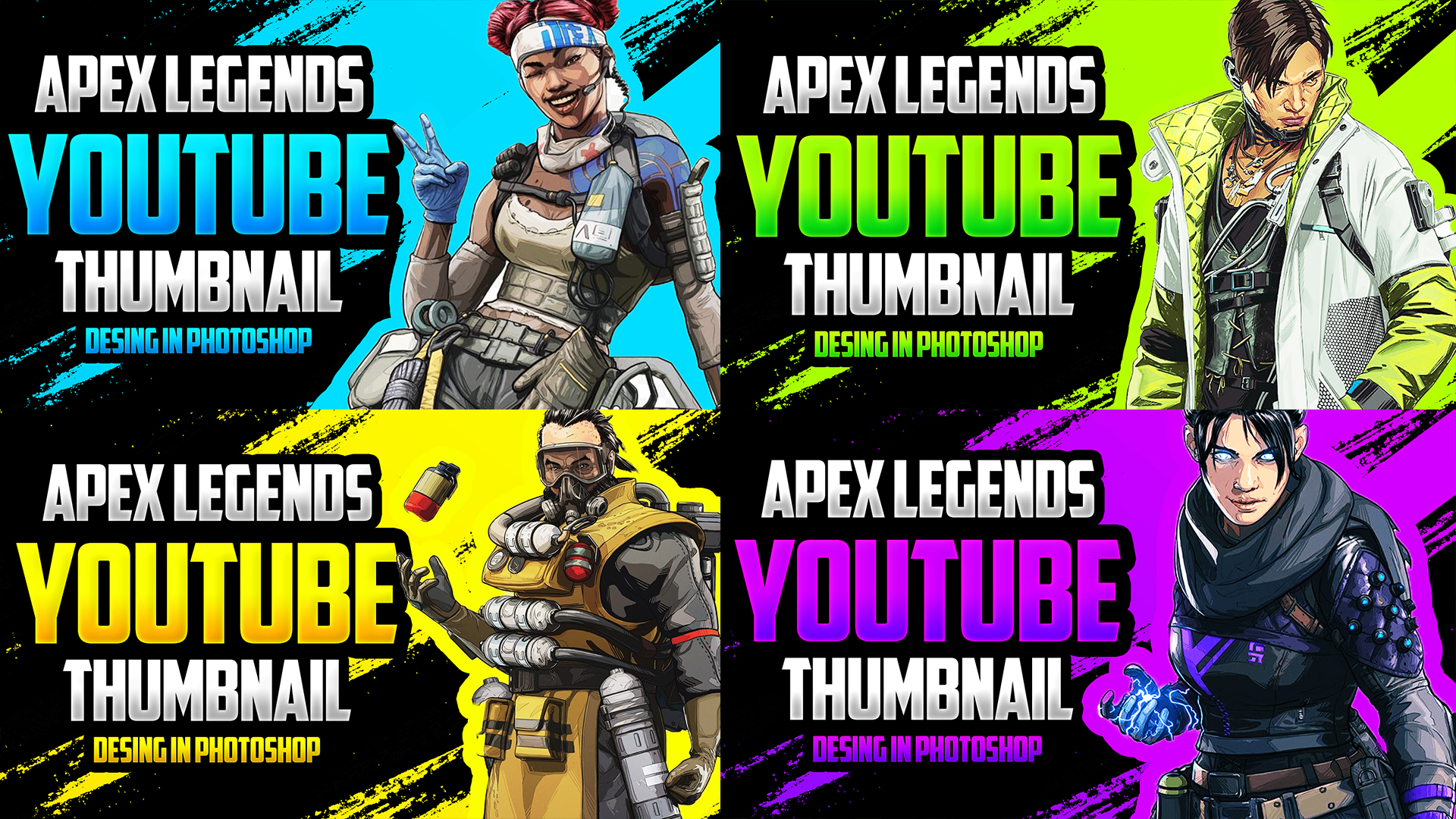 Gaming Youtube Thumbnails Design In Photoshop Free Download Illphocorphics