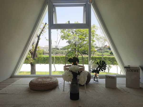 台南善化御飯糰玻璃屋白色三角形建築，富聿建設網美拍照打卡點