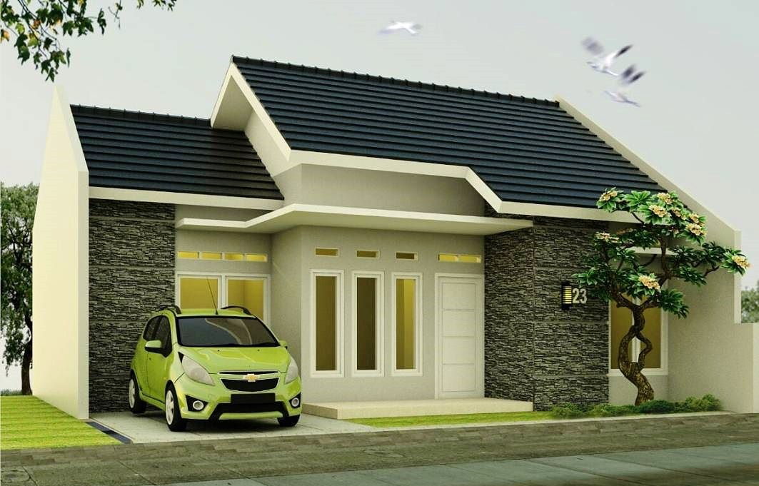 50 rumah  minimalis  1  lantai  2 lantai  tampak  depan  