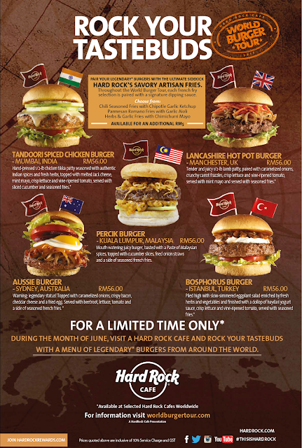 Hard Rock Cafe Kuala Lumpur Announces Lineup For First World Burger Tour Malaysian Foodie