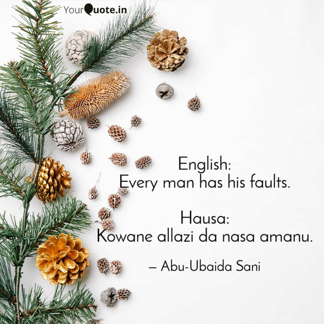 English Proverbs and their Hausa Translation