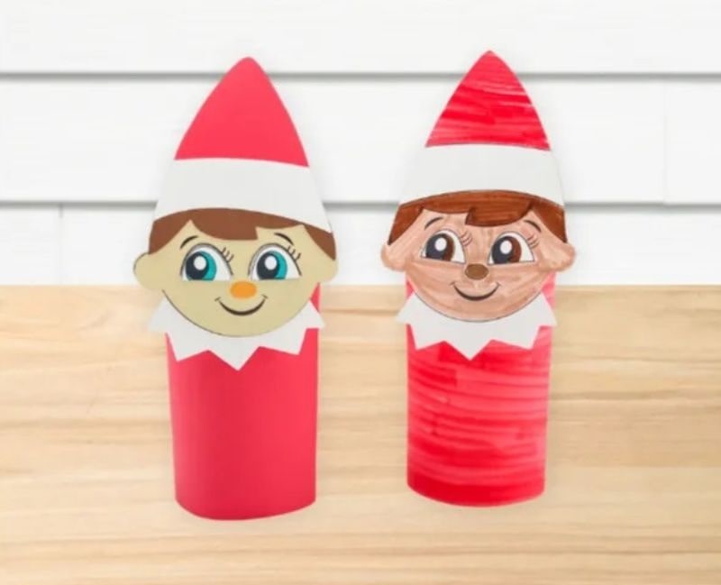 elf on the shelf toilet paper roll craft.
