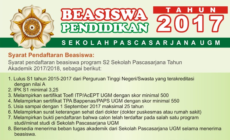 Beasiswa S2 Dalam Negeri Universitas Gadjah Mada • INDBeasiswa