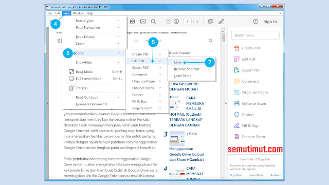 cara edit file pdf di adobe acrobat