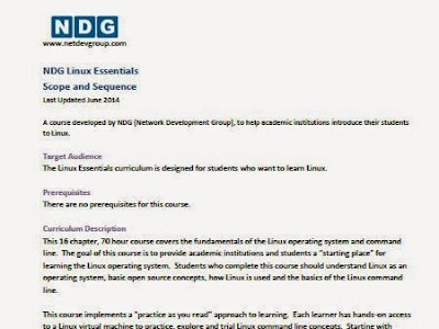 NDG Linux Essentials : Scope and Sequence