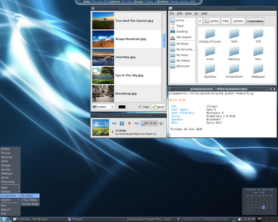 Openbox, Pypanel and Netwmpager Desktop Screenshot