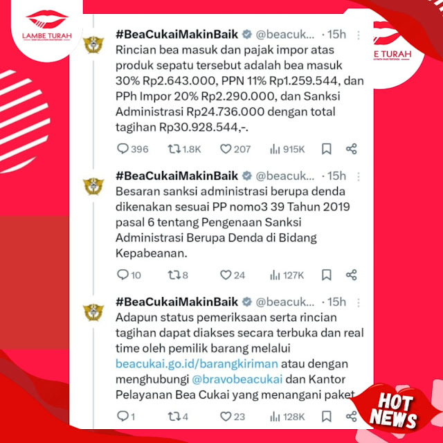 Beli Sepatu 10 Juta Dari Luar Negeri, Pria ini Kena Pajak 30 Juta!