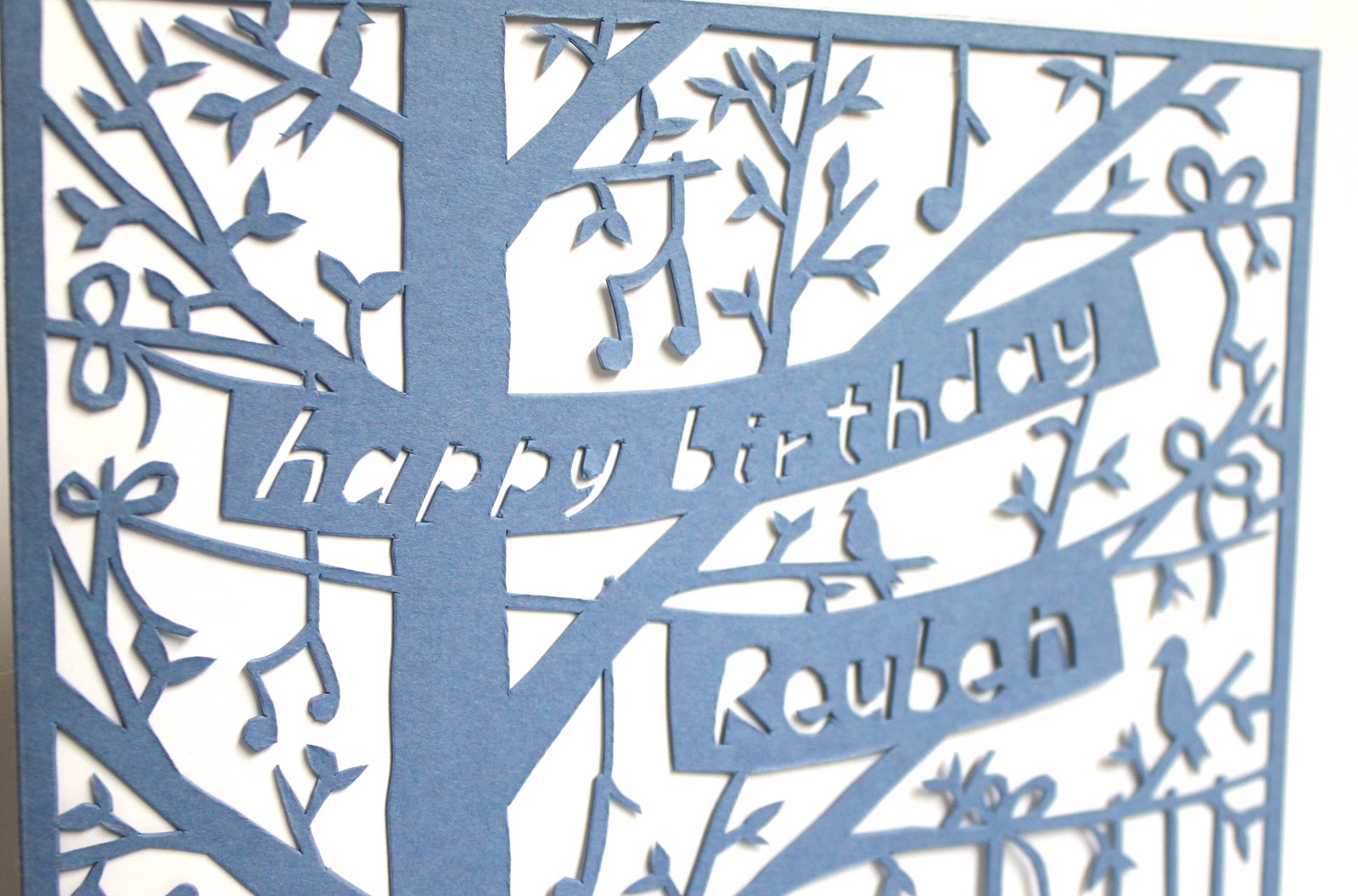 made by ED: special paper cut birthday card for a first birthday...