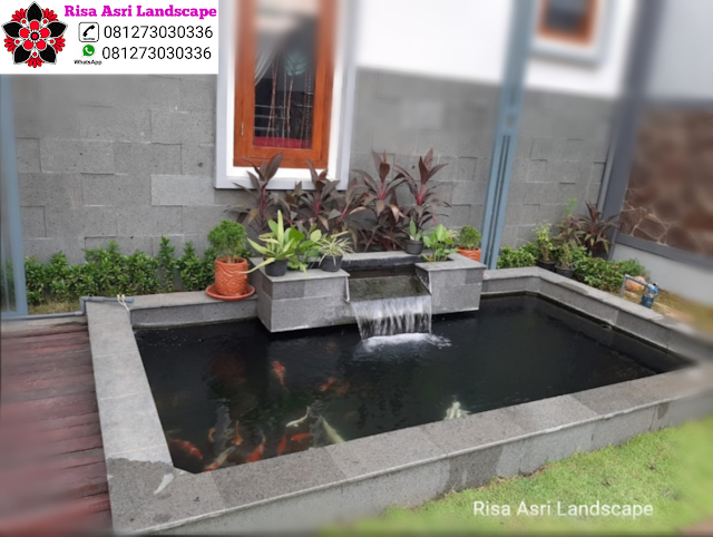 Risa Asri Landscape - Kolam Minimalis, Natural Koi Pond, Kolam Alami, Kolam Air Terjun/Mancur, Kolam Hias Batu Batuan