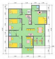 Denah Rumah 10x20 Berdesain Minimalis