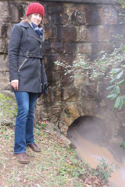 woman at hot spring