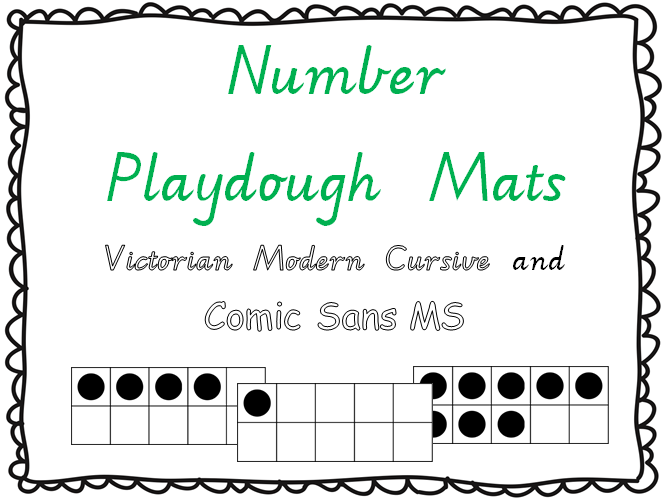 http://www.teacherspayteachers.com/Product/Number-Playdough-Mats-0-20-Victorian-Modern-Cursive-1116509