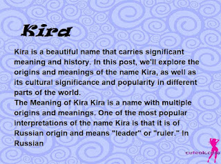 meaning of the name "Kira"